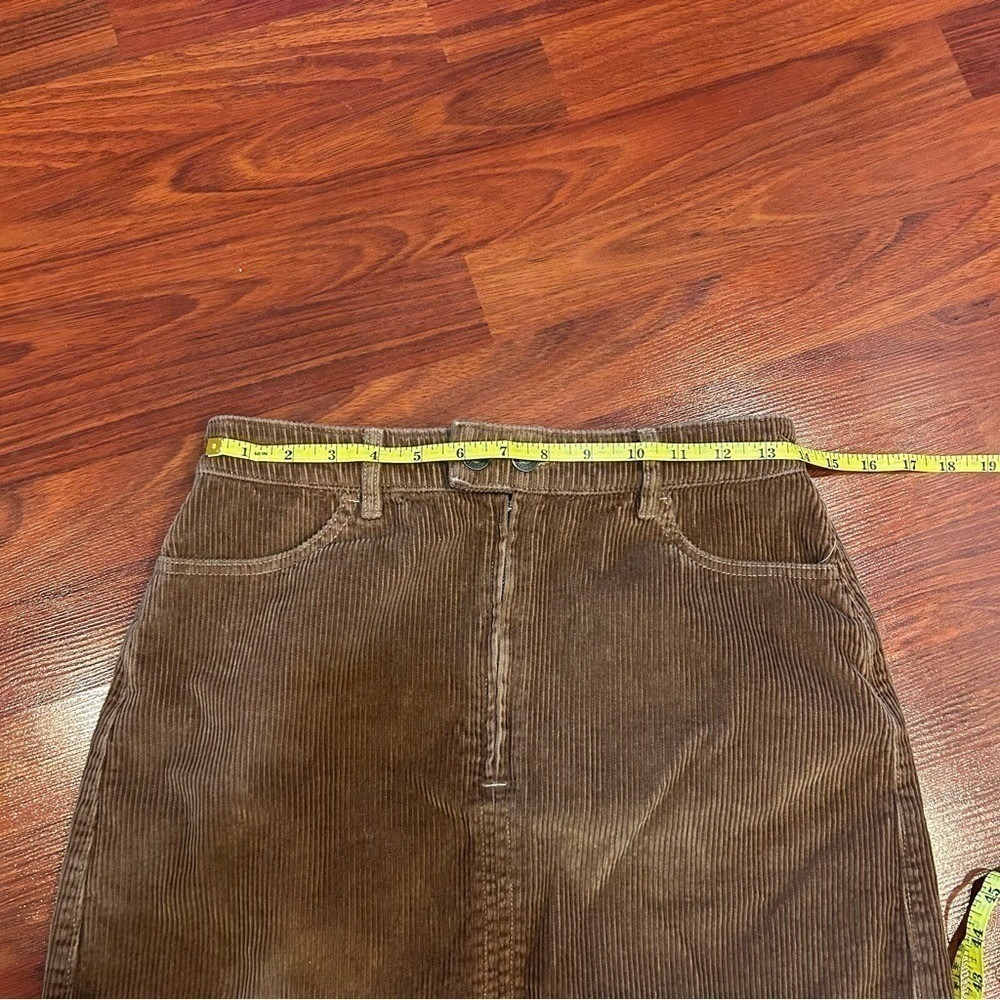 Hollister High-Rise Brown Corduroy Mini Skirt Size 7 Cotton 4-Pocket - Picture 5 of 6